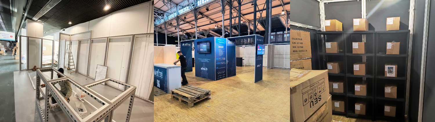 Montage de stand sur salon étudiant