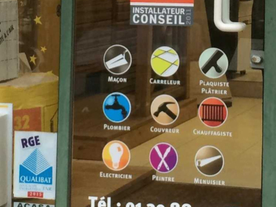 Habillage de vitrines